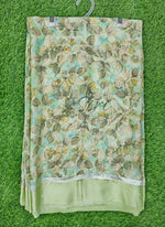 Load image into Gallery viewer, Lovely Moss Georgette Saree in Satin Borders
