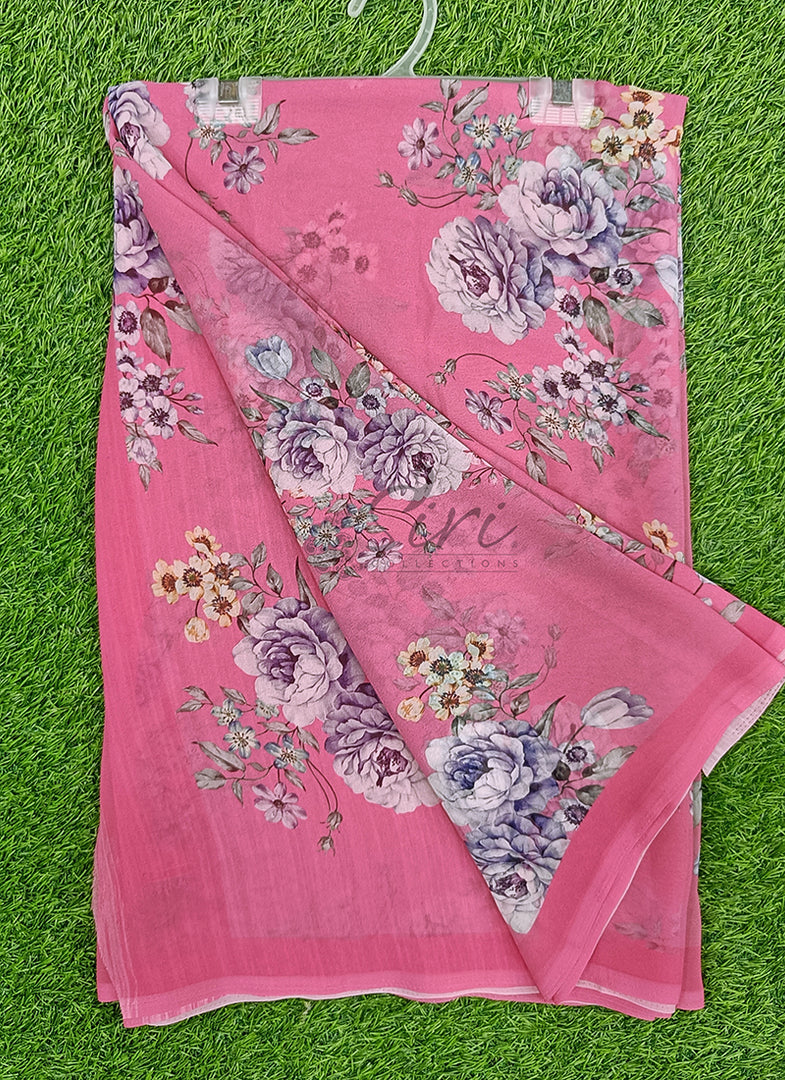 Digital Print Georgette Saree