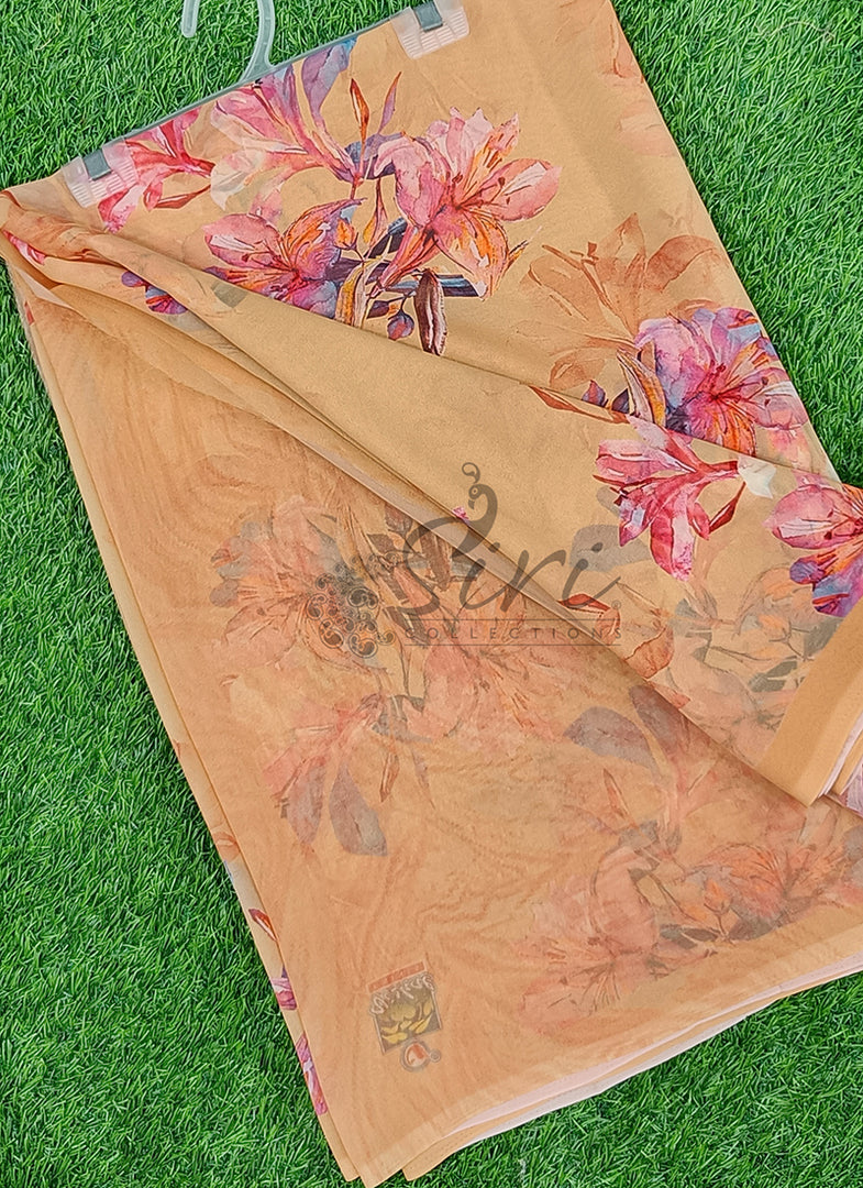 Digital Print Georgette Saree