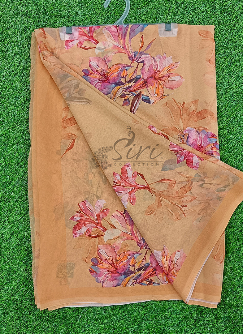Digital Print Georgette Saree