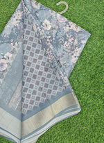 Load image into Gallery viewer, Lovely Digital Print Moss Georgette Saree
