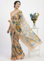 Load image into Gallery viewer, Digital Print Moss Georgette Saree