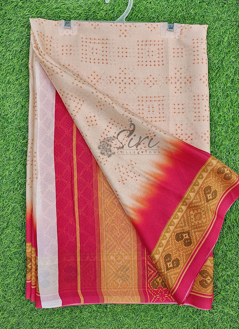 Digital Print Crepe Georgette Saree