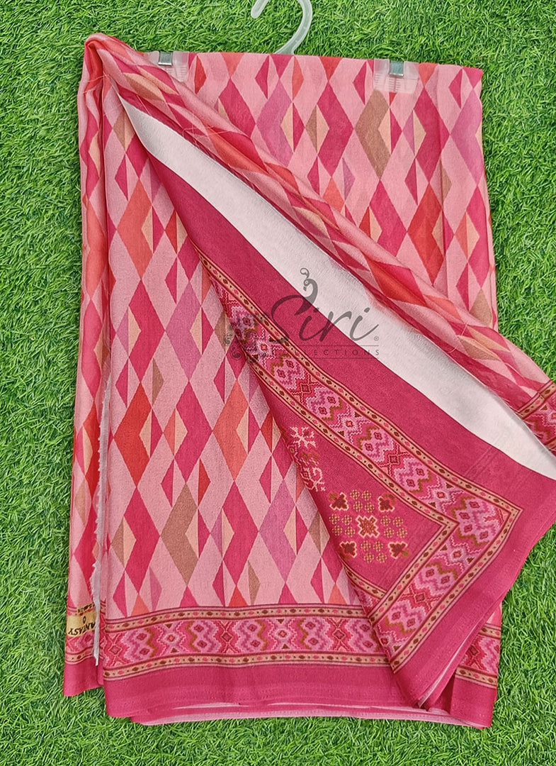 Digital Print Crepe Georgette Saree