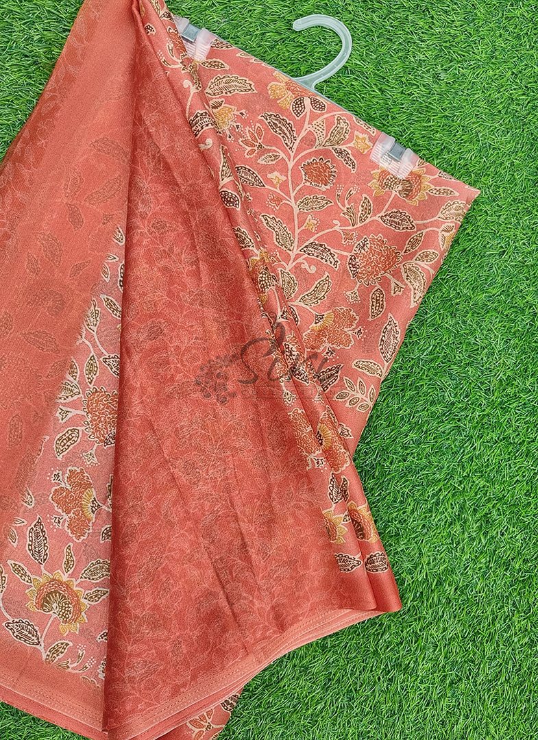 Latest Digital Print Crepe Georgette Saree