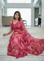 Load image into Gallery viewer, Latest Digital Print Crepe Georgette Saree
