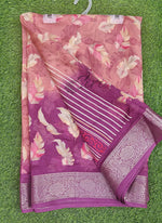 Load image into Gallery viewer, Lovely Printed Georgette Saree in Self Design
