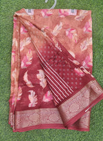 Load image into Gallery viewer, Lovely Printed Georgette Saree in Self Design
