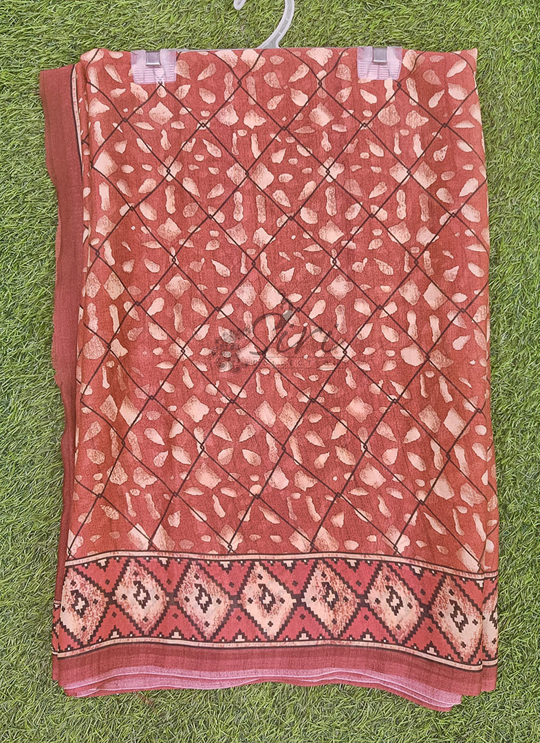 Digital Print Soft Georgette Saree