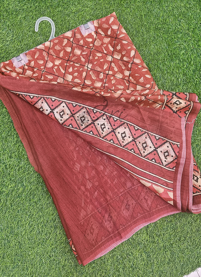 Digital Print Soft Georgette Saree