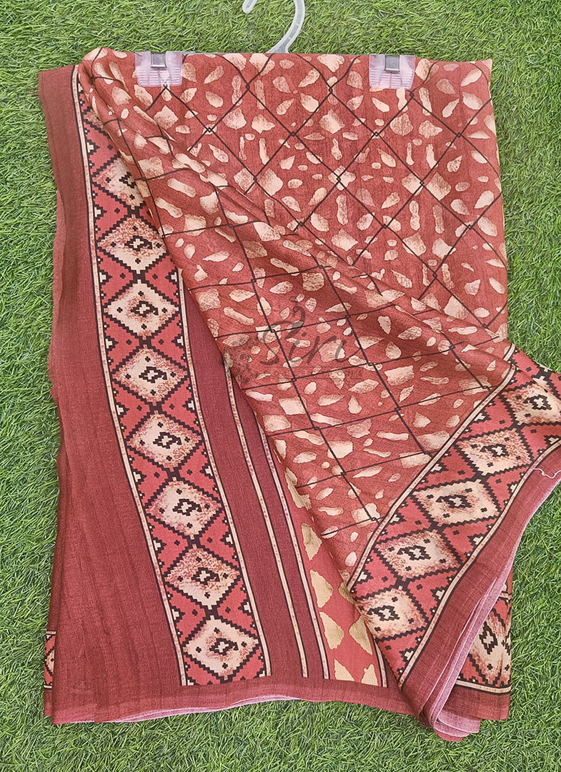 Digital Print Soft Georgette Saree