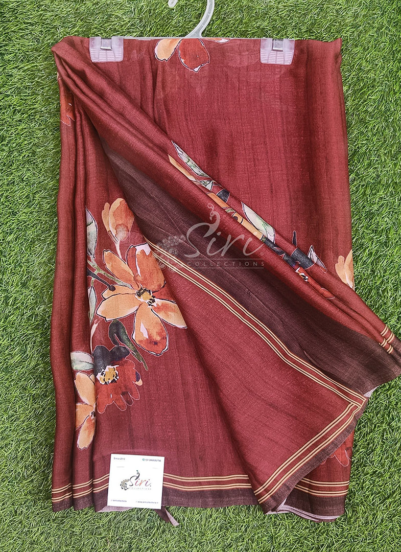 Digital Print Soft Georgette Saree
