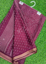 Load image into Gallery viewer, Beautiful Printed Moss Georgette Saree
