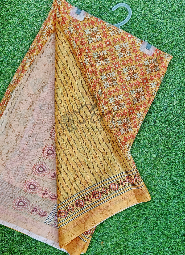 Latest Digital Print Crepe Georgette Saree
