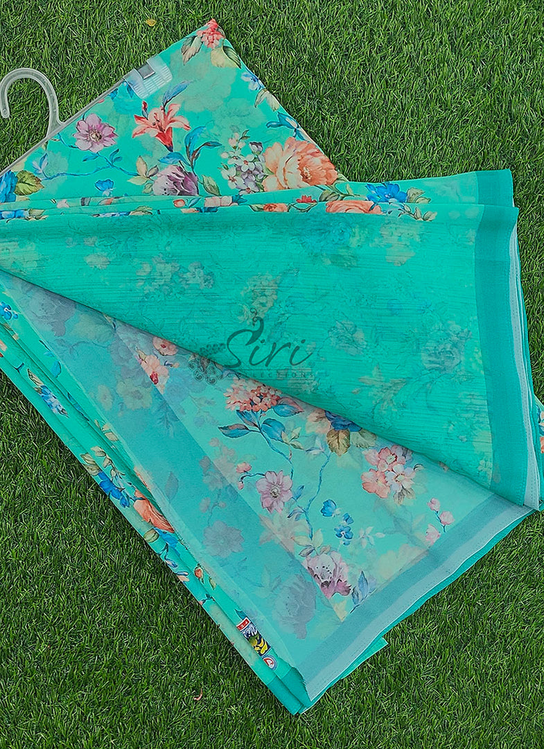 Beautiful Digital Print Georgette Saree with Blouse
