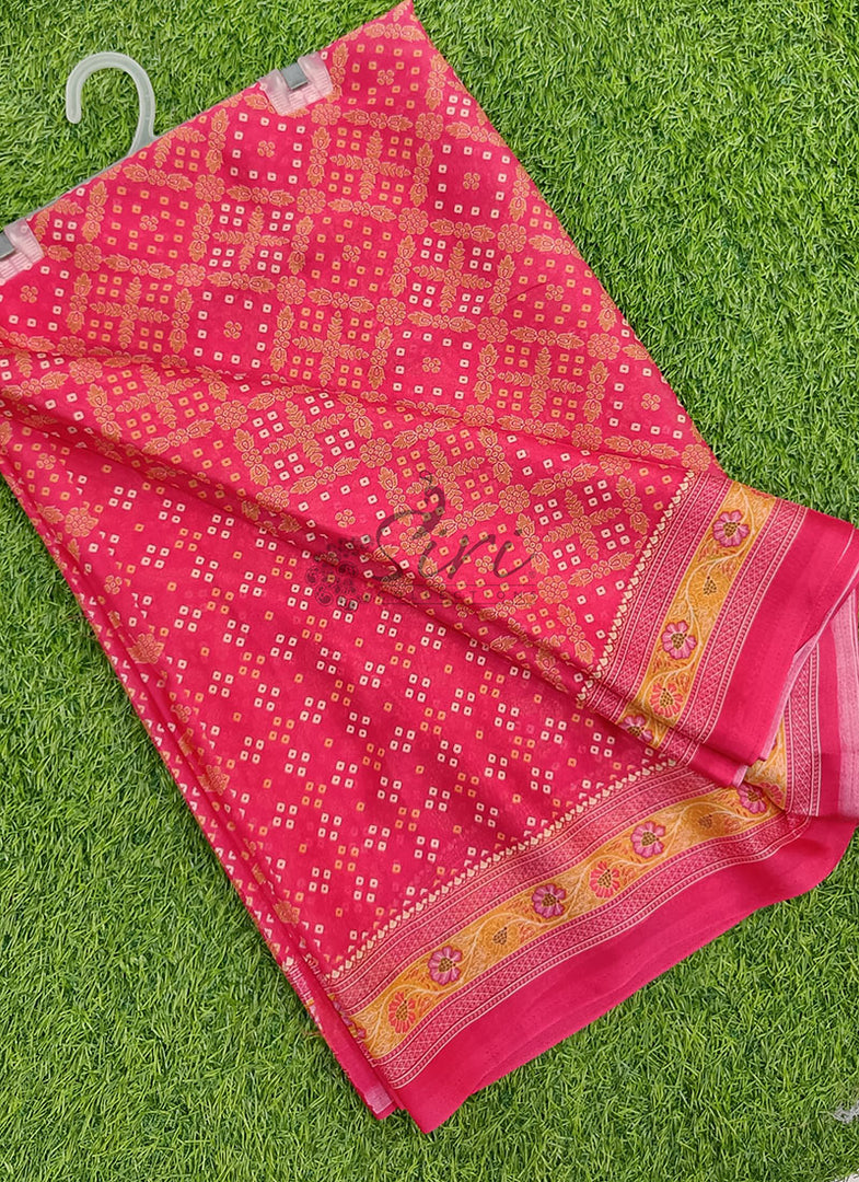 Latest Digital Print Crepe Georgette Saree