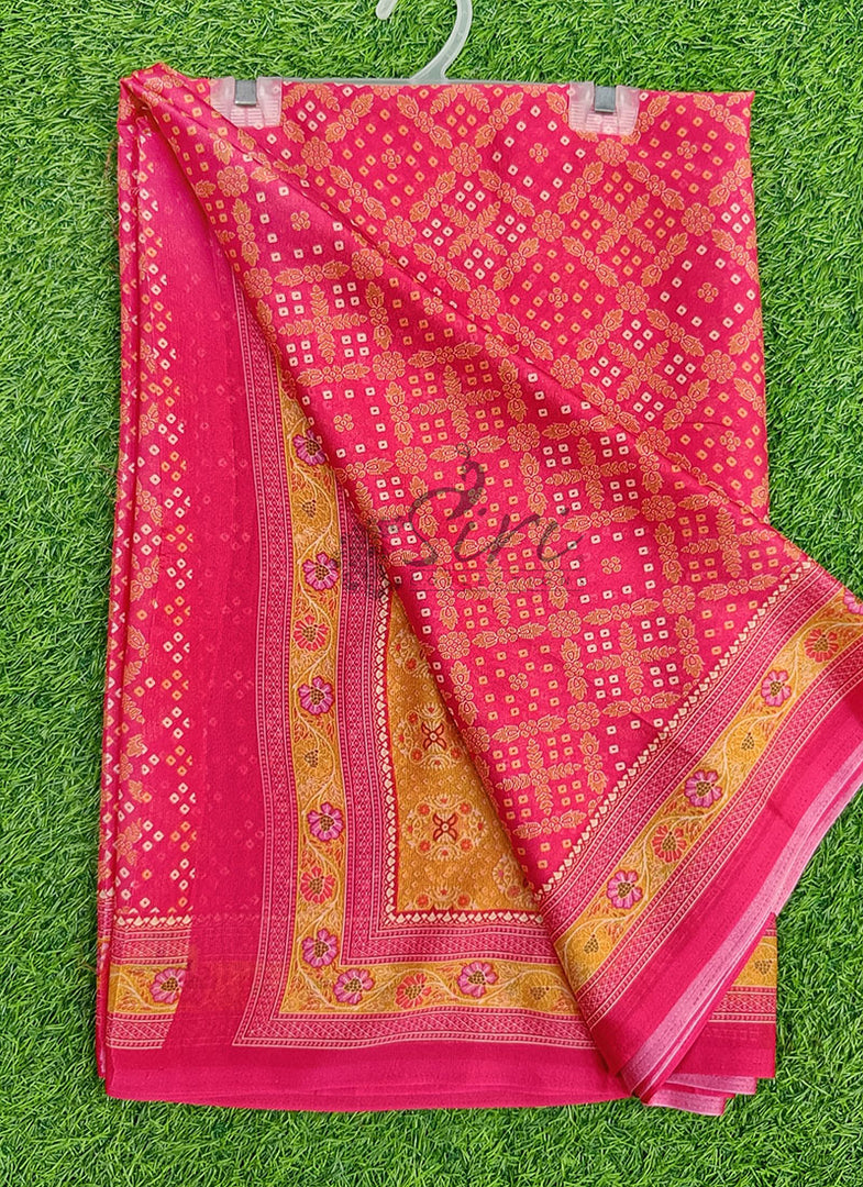 Latest Digital Print Crepe Georgette Saree