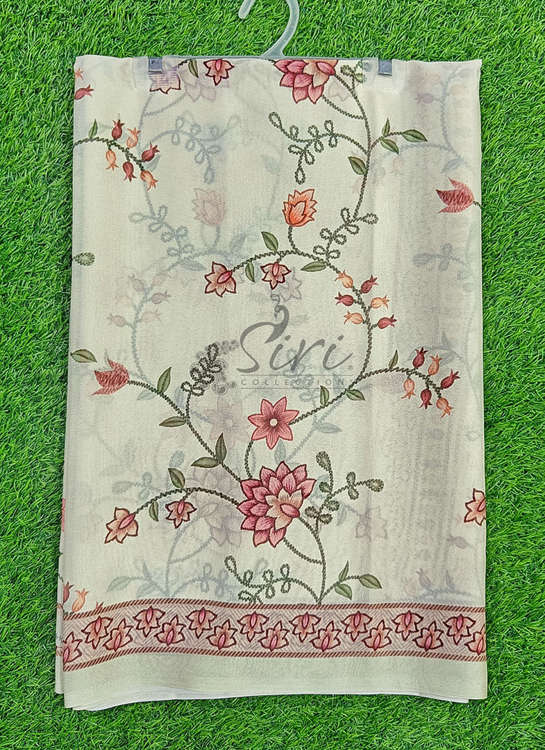 Siri Collections Digital Print Crepe Georgette Saree