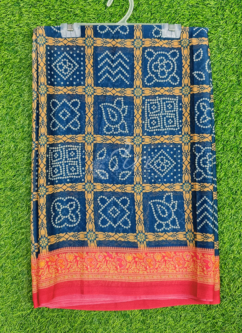 Latest Digital Print Crepe Georgette Saree