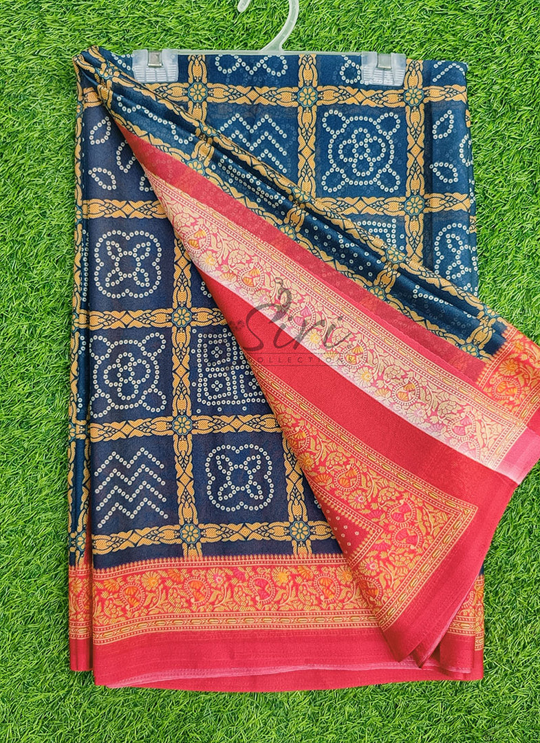 Latest Digital Print Crepe Georgette Saree