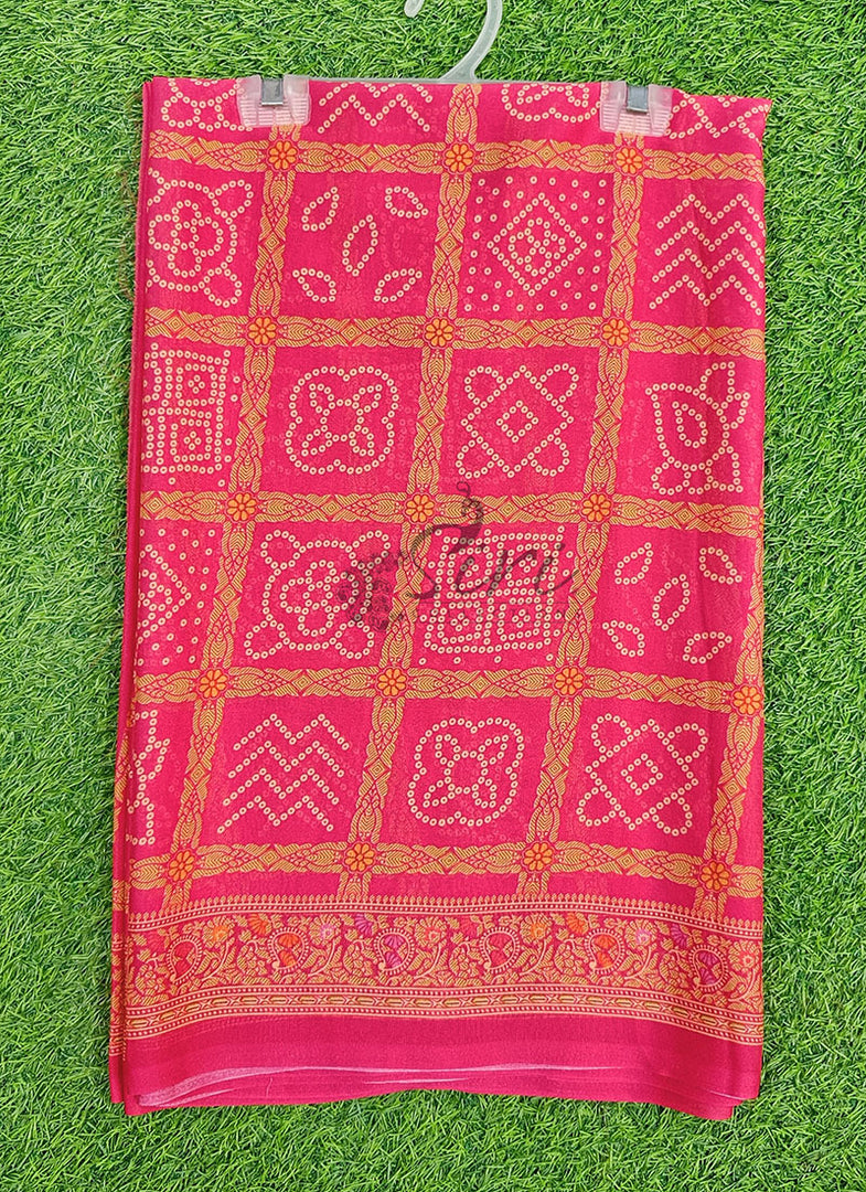 Latest Digital Print Crepe Georgette Saree