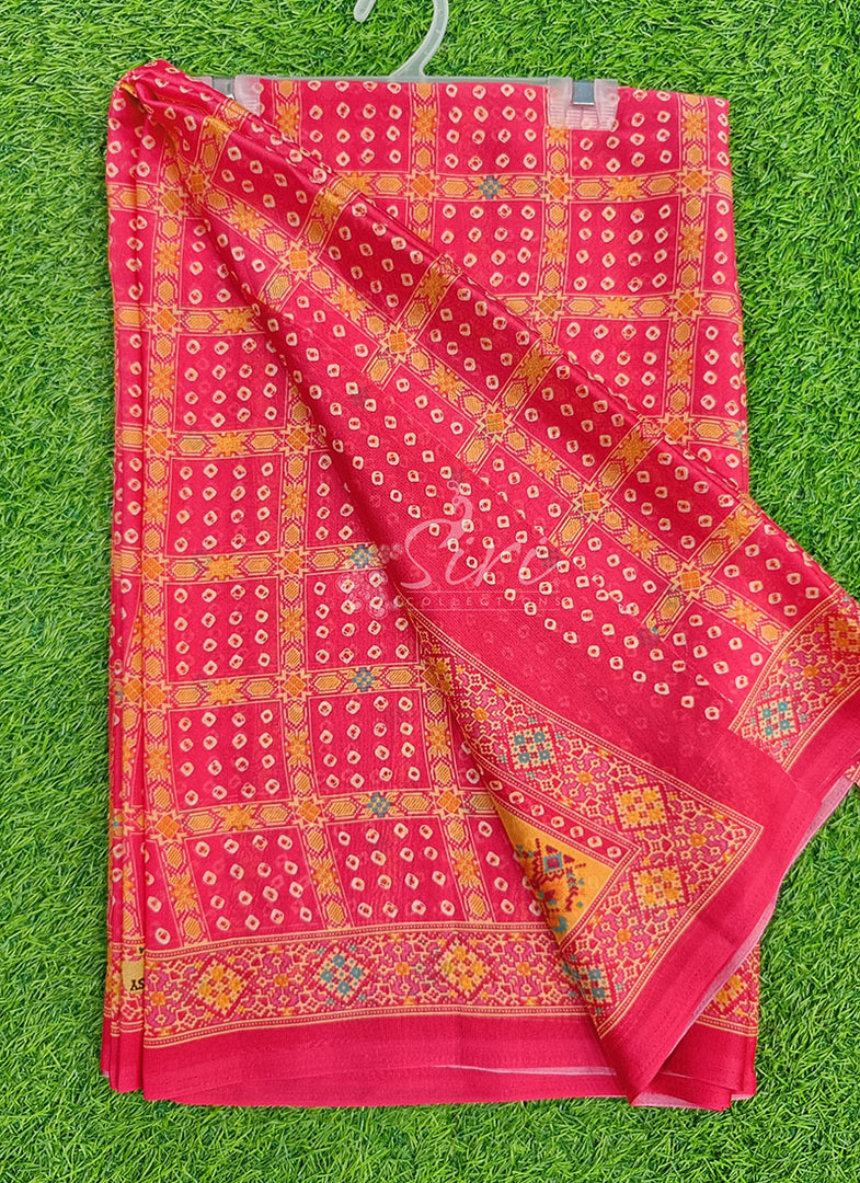 Latest Digital Print Crepe Georgette Saree