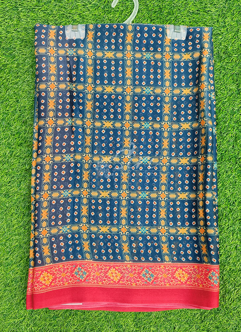Latest Digital Print Crepe Georgette Saree