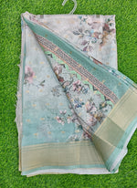 Load image into Gallery viewer, Lovely Digital Print Moss Georgette Saree
