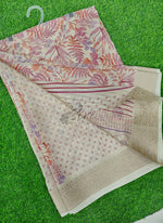 Load image into Gallery viewer, Beautiful Printed Moss Georgette Saree
