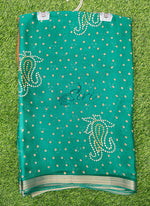 Load image into Gallery viewer, Beautiful Printed Moss Georgette Saree
