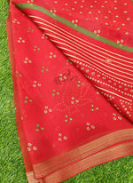 Load image into Gallery viewer, Beautiful Printed Moss Georgette Saree
