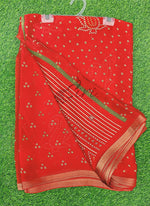 Load image into Gallery viewer, Beautiful Printed Moss Georgette Saree
