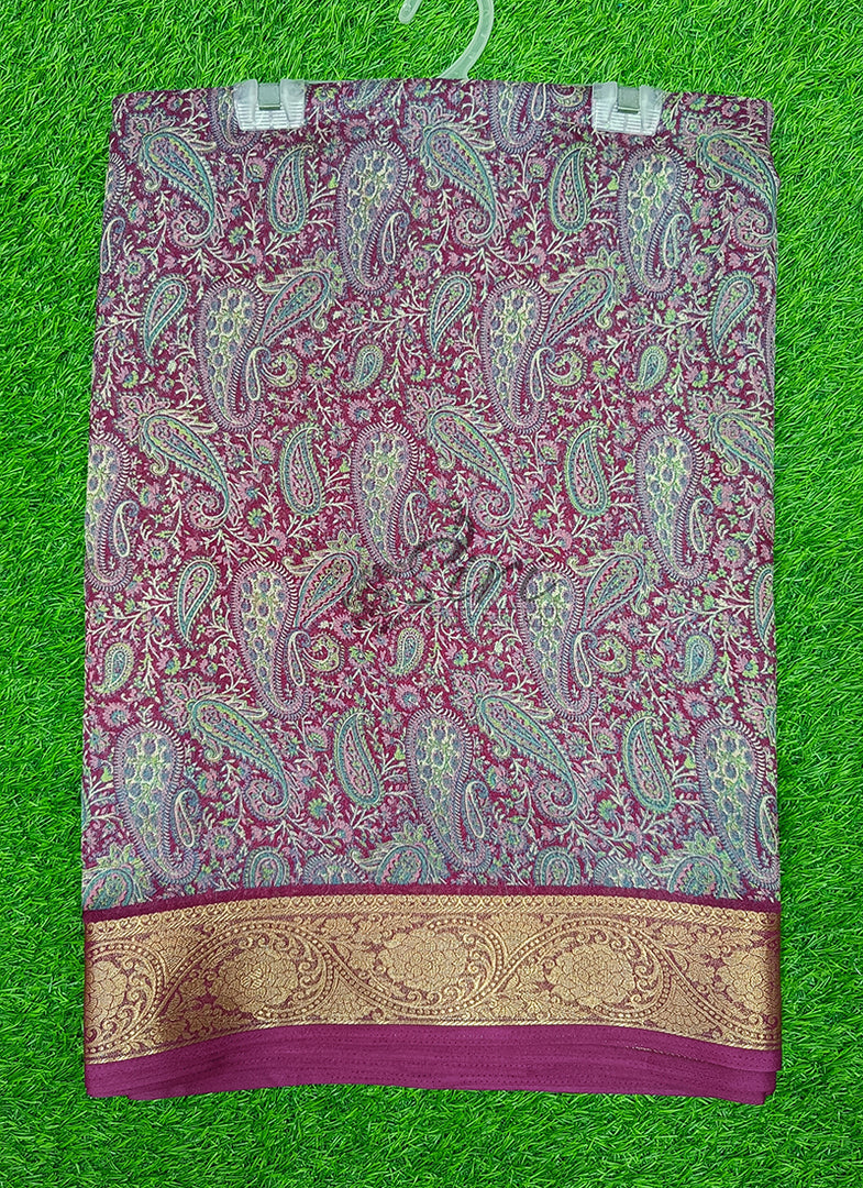 Beautiful Printed Moss Georgette Saree