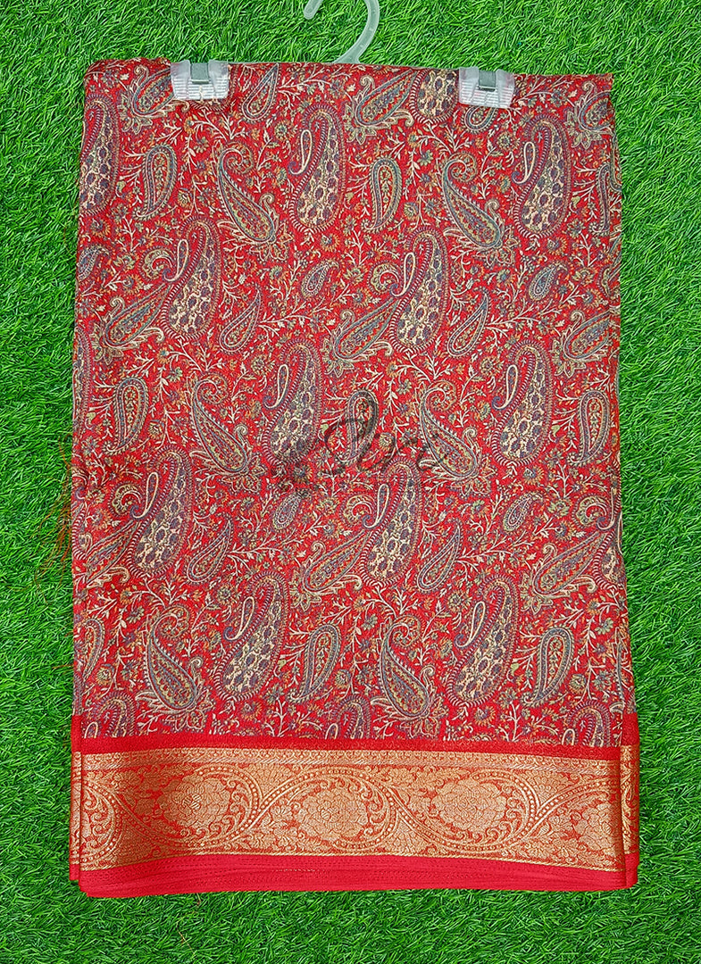 Beautiful Printed Moss Georgette Saree