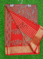 Load image into Gallery viewer, Beautiful Printed Moss Georgette Saree
