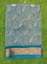 Load image into Gallery viewer, Beautiful Printed Moss Georgette Saree
