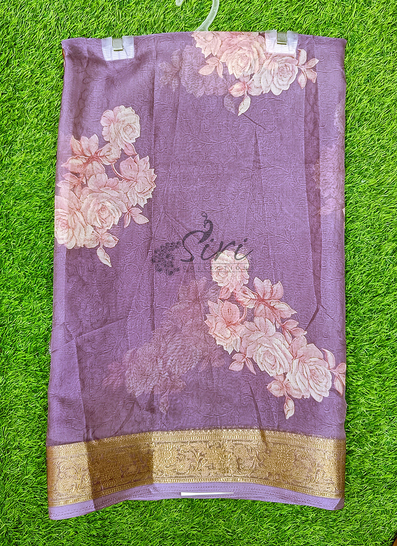 Lovely Printed Georgette Saree