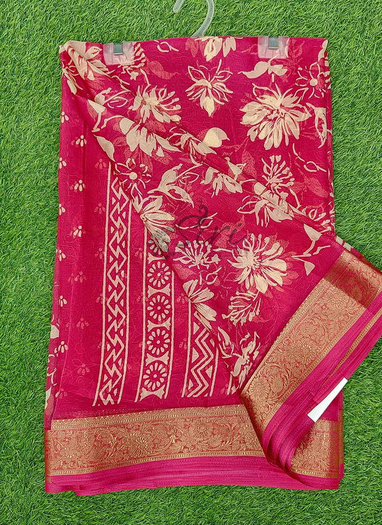 Lovely Printed Georgette Saree