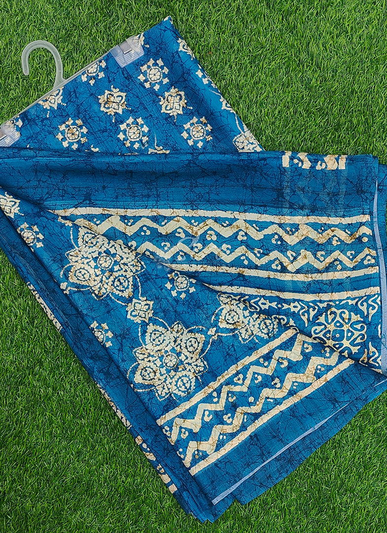 Premium Digital Print Crepe Georgette Saree with Blouse