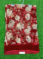 Load image into Gallery viewer, Printed Georgette Saree in Small Fancy Crochet Lace
