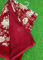 Load image into Gallery viewer, Printed Georgette Saree in Small Fancy Crochet Lace
