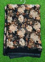 Load image into Gallery viewer, Printed Georgette Saree in Small Fancy Crochet Lace
