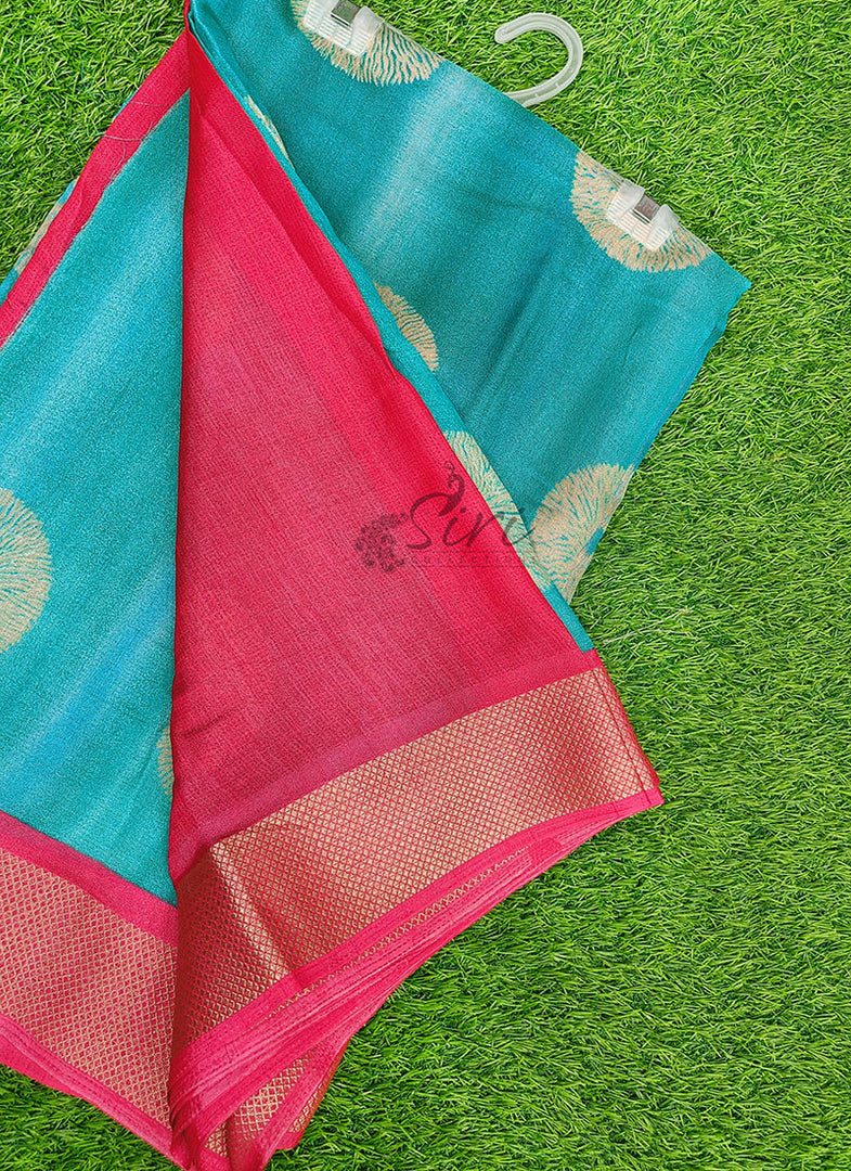 Vibrant Moss Georgette Saree