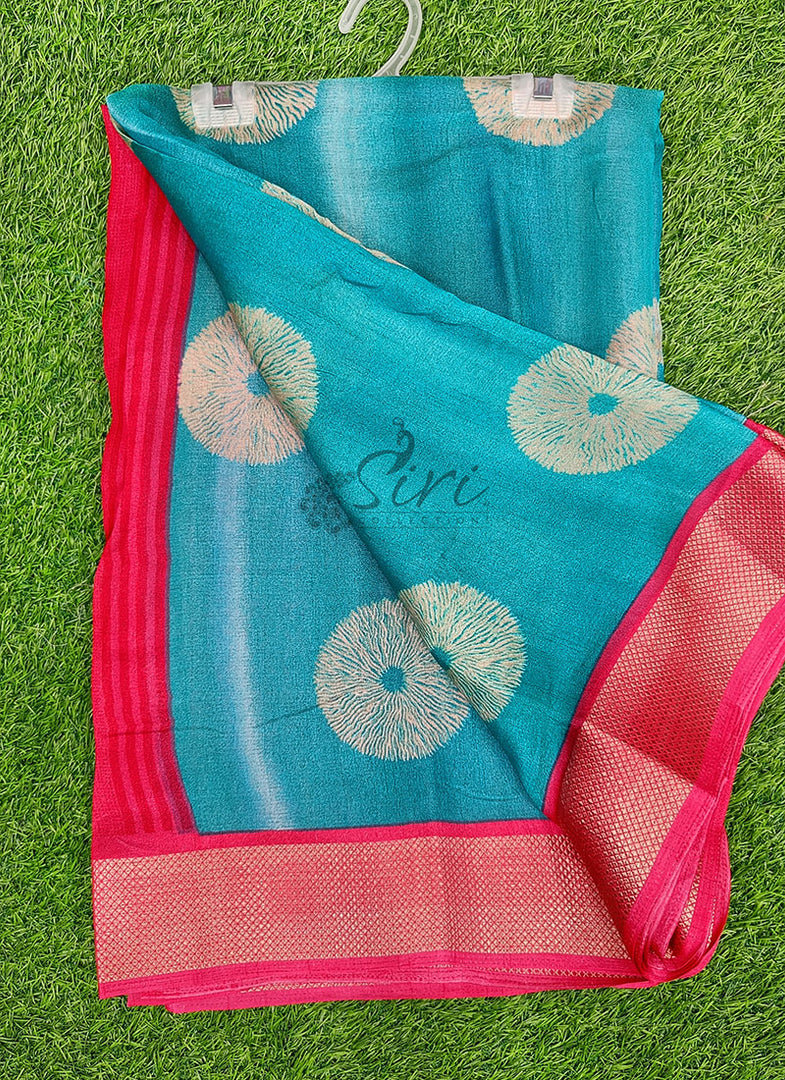Vibrant Moss Georgette Saree