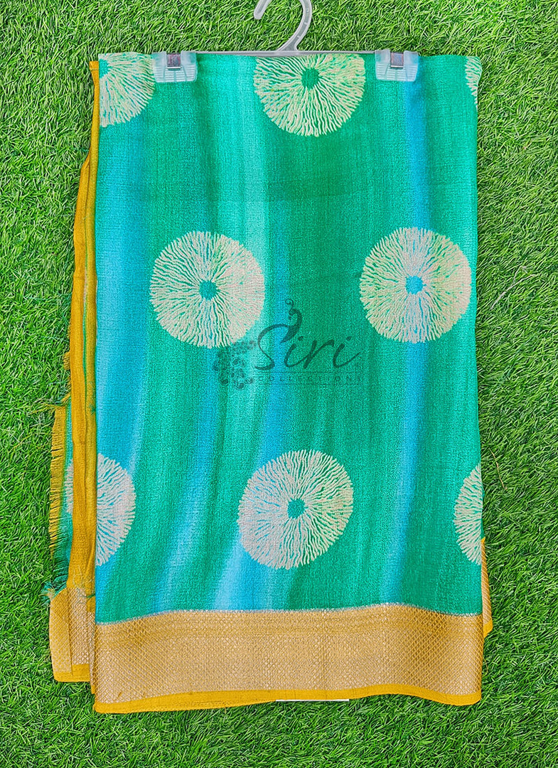 Vibrant Moss Georgette Saree