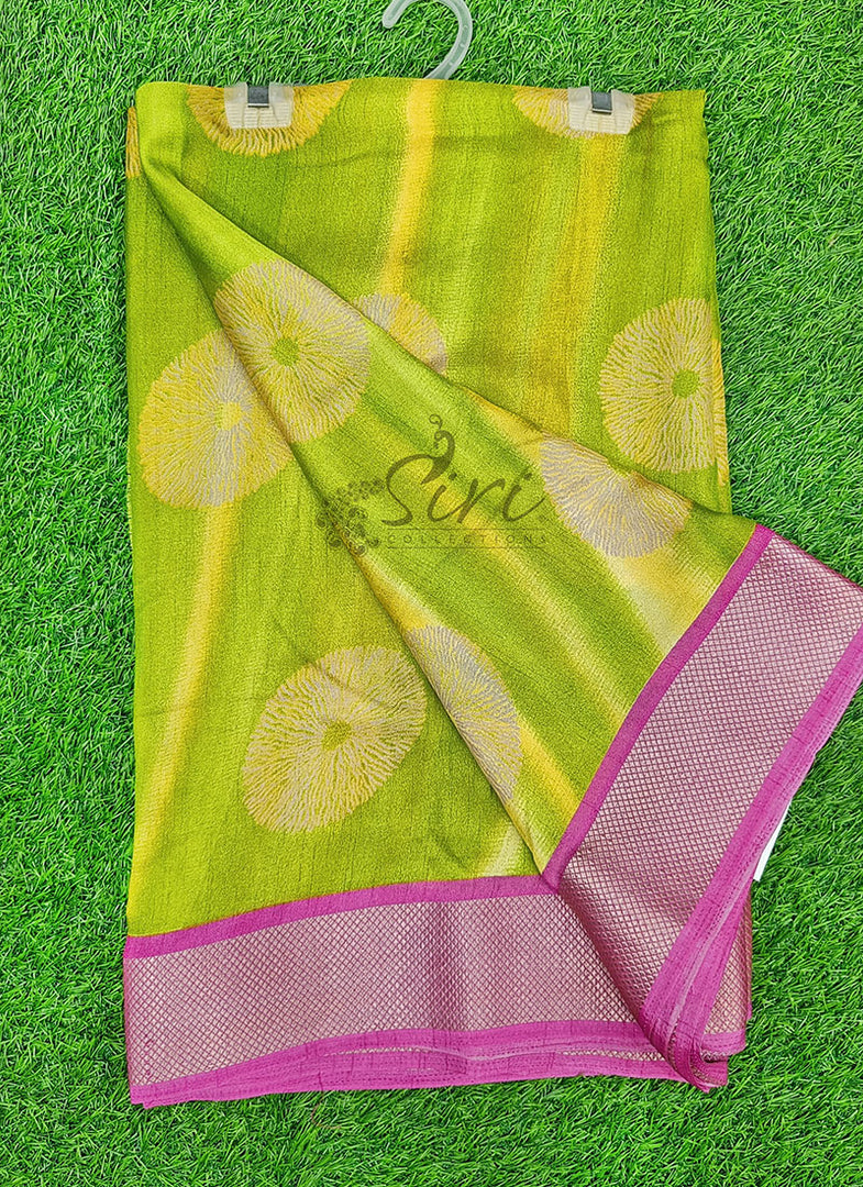 Vibrant Moss Georgette Saree