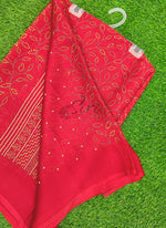 Load image into Gallery viewer, Lovely Georgette Saree in Self Shimmer Stripes
