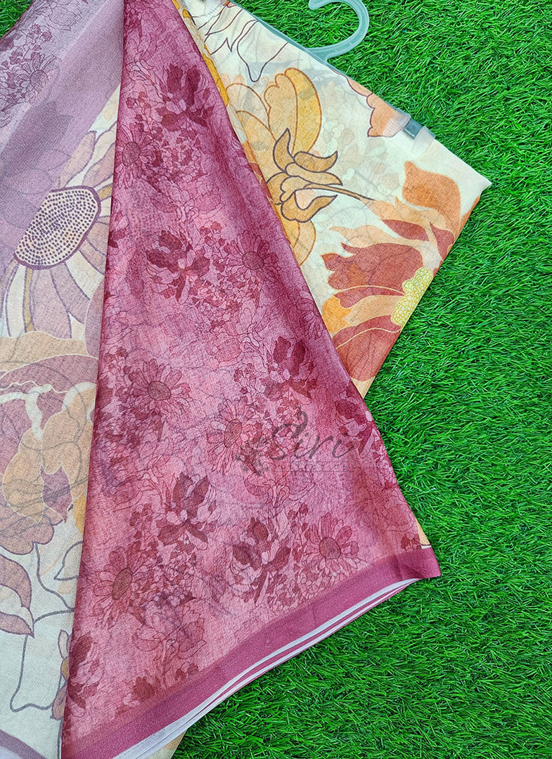 Latest Digital Print Crepe Georgette Saree