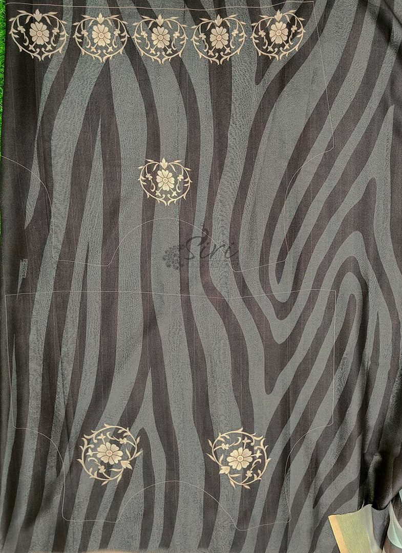 Latest Digital Print Crepe Georgette Saree