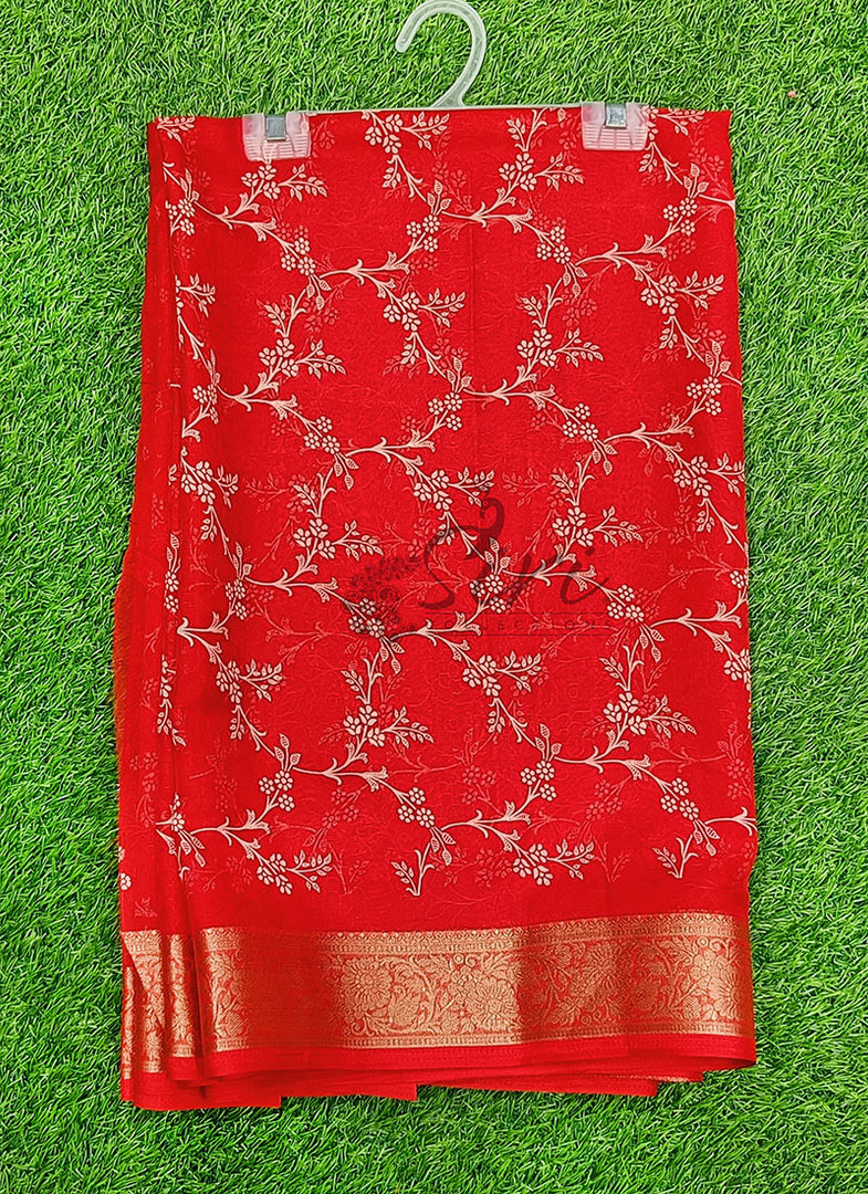 Lovely Printed Georgette Saree